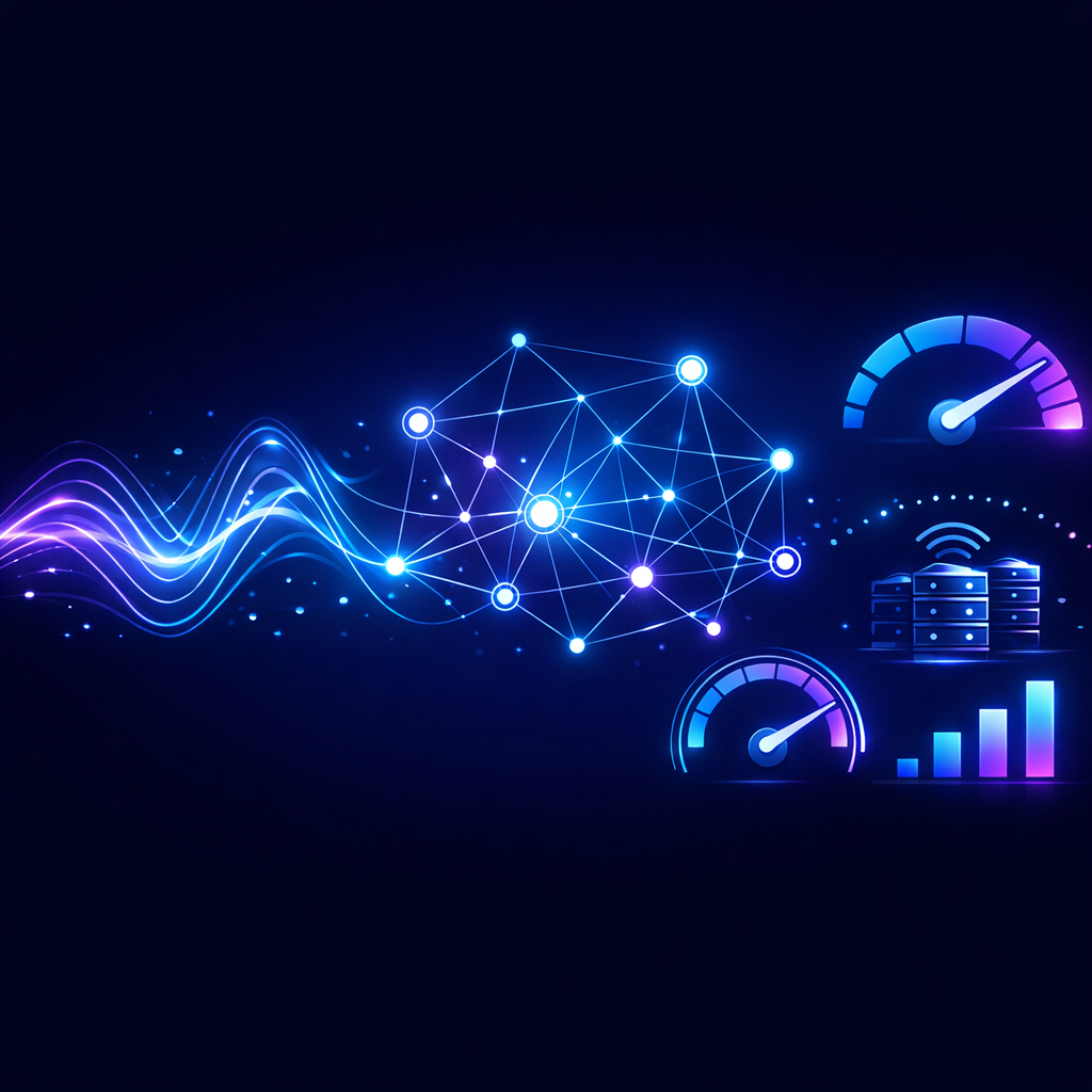 5G Technology Concepts - Abstract visualization of network technology